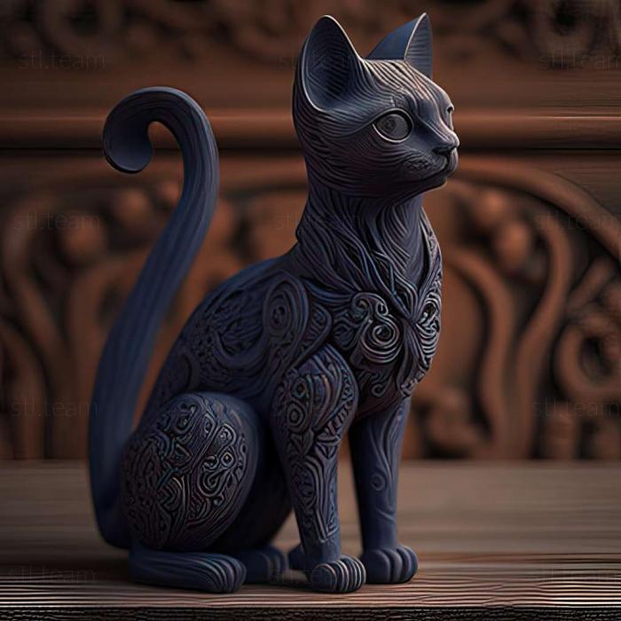 3D модель Російська блакитна кішка (STL)